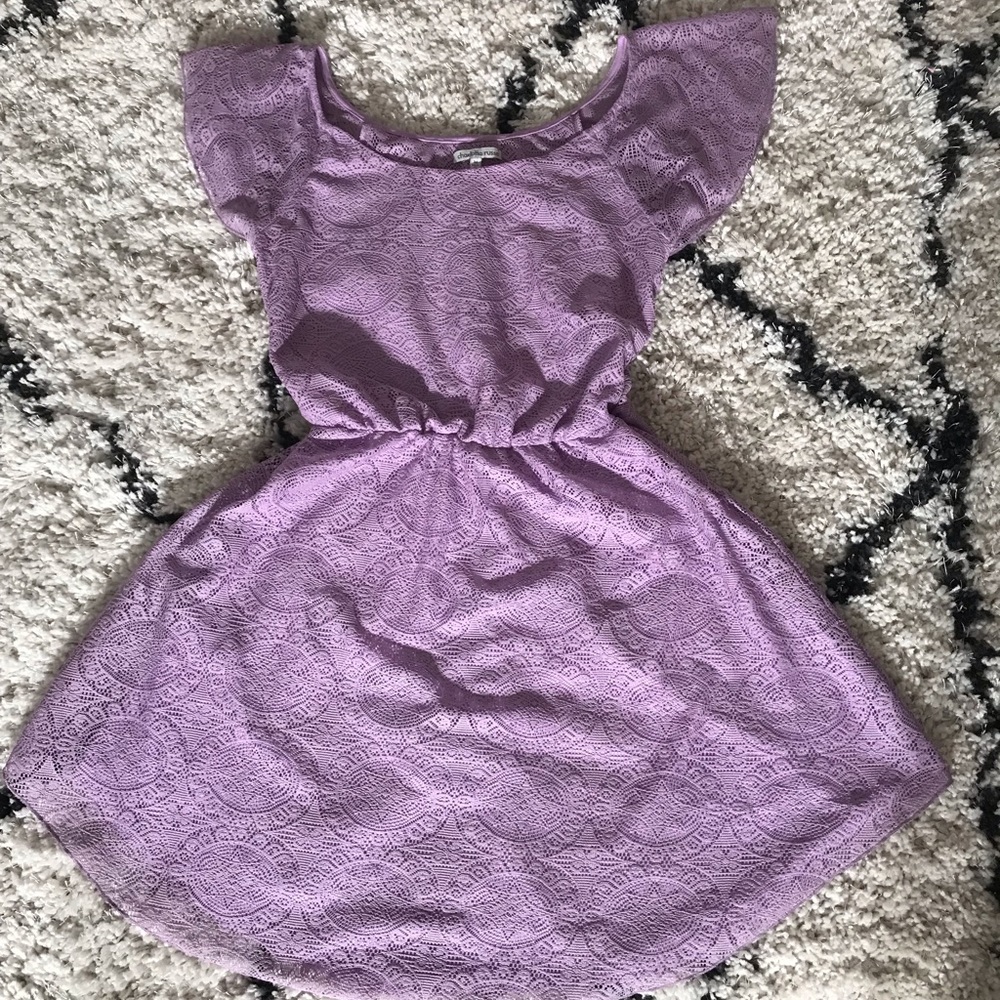 Lilac Off The Shoulder Dress